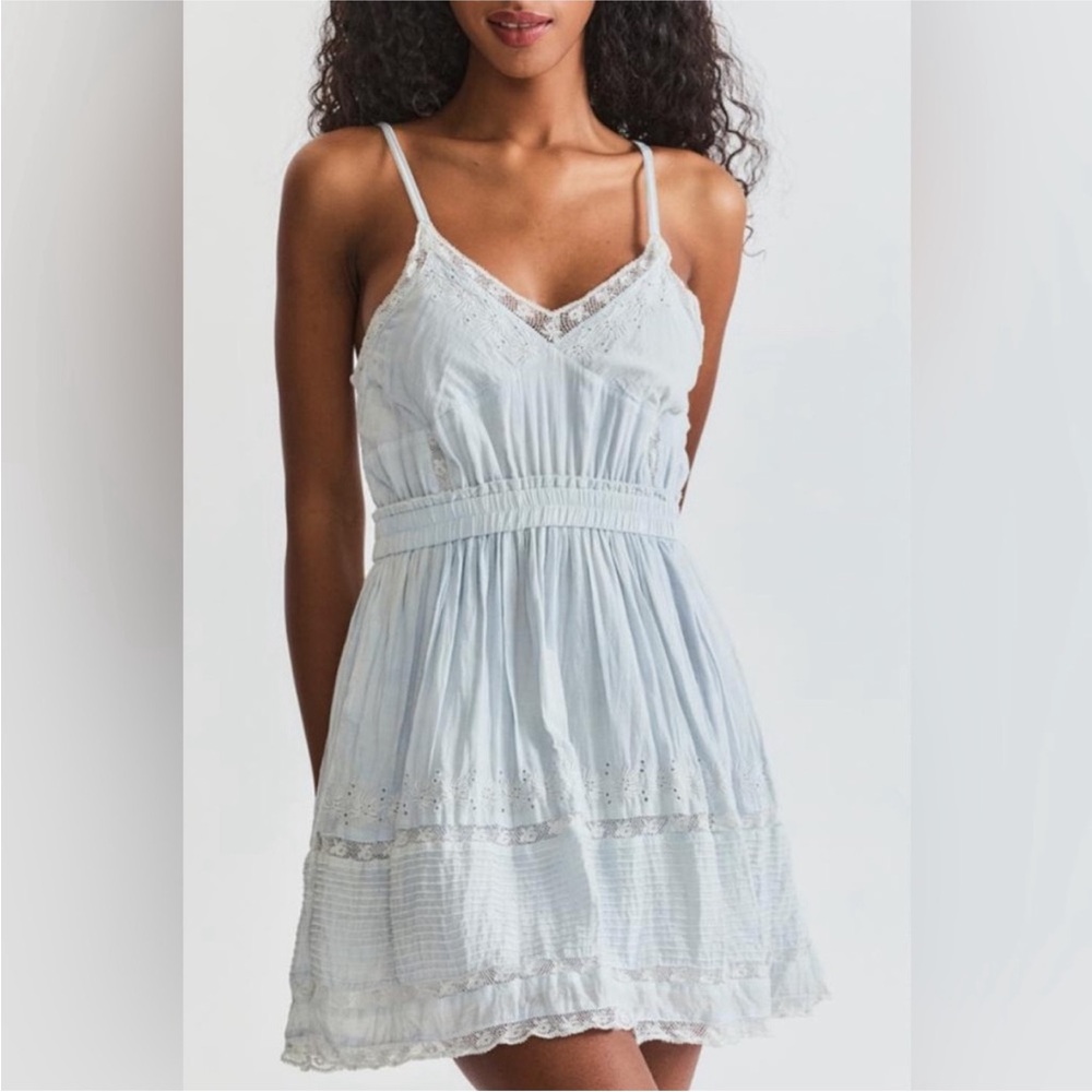 LoveShackFancy Light Blue Sundress